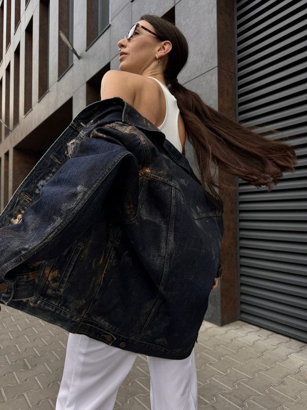 Темно-синя джинсівка - Зображення 5