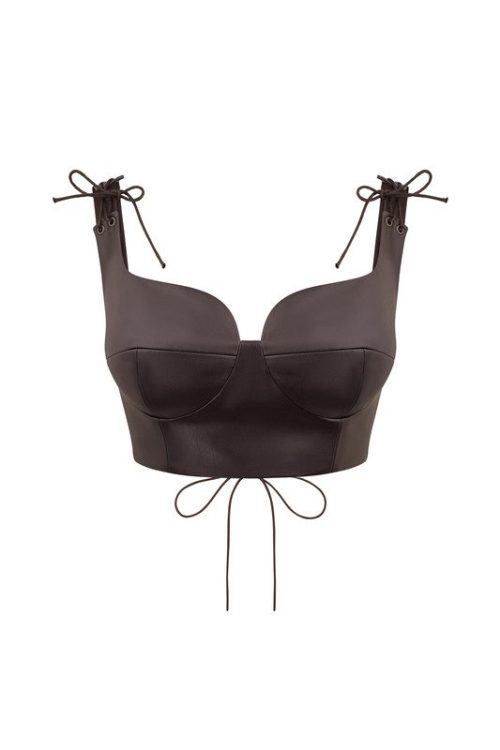 Топ із екошкіри