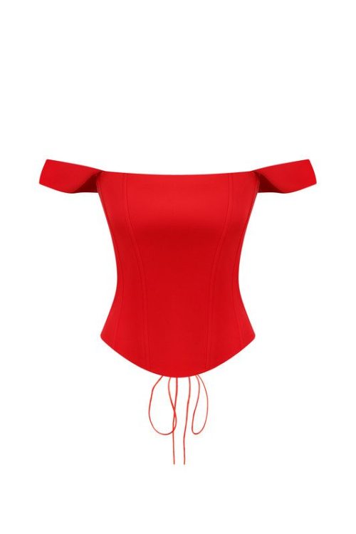 Атласний корсет зі шлейками