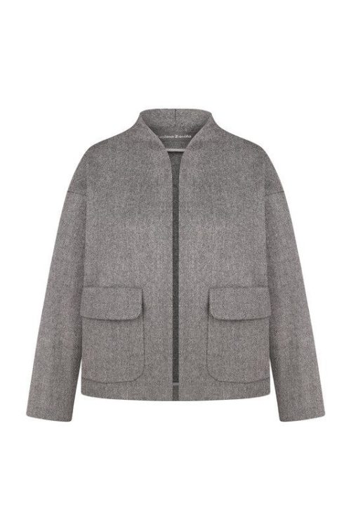 Шерстяна куртка сіра