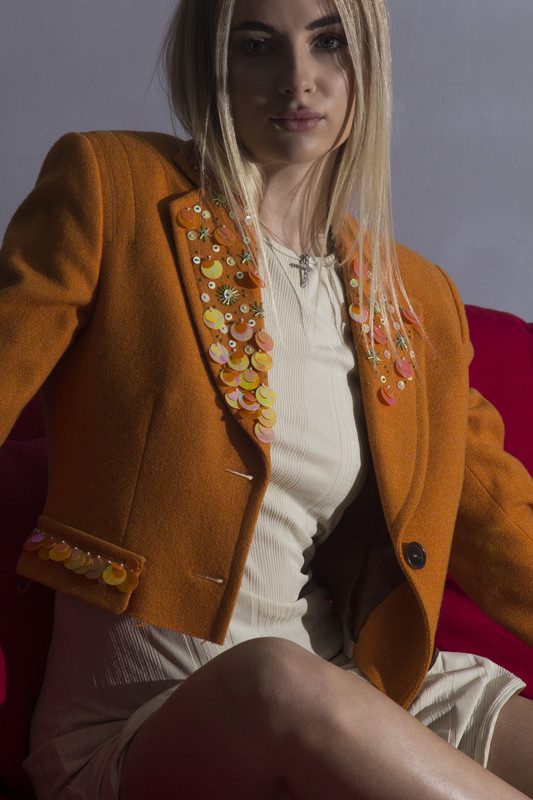 Помаранчевий укорочений піджак - Зображення 5