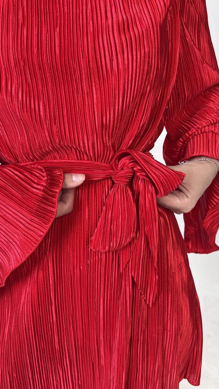 сукня пліссе червона - Зображення 3