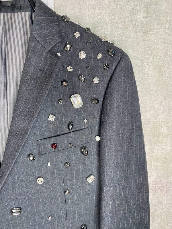 Сірий піджак з камінцями - Зображення 6
