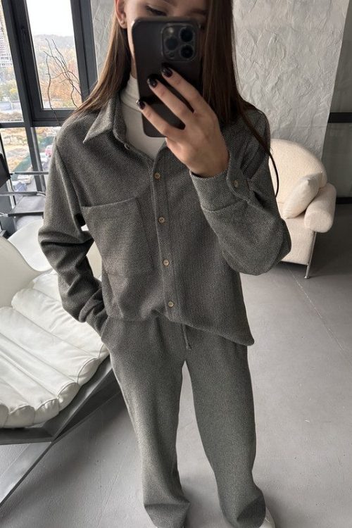 теплий костюм графіт