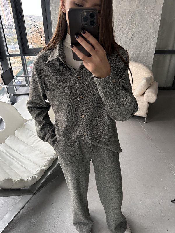 теплий костюм графіт