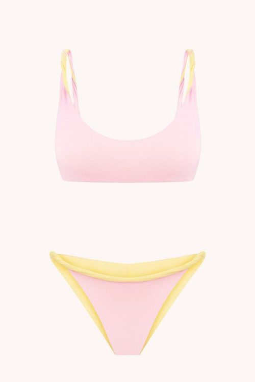 Роздільний купальник Roller рожево-жовтий