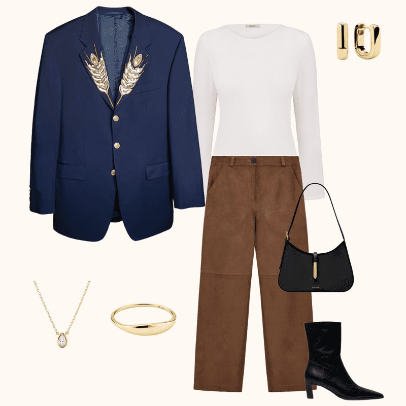 Синій піджак з колосками - Зображення 10