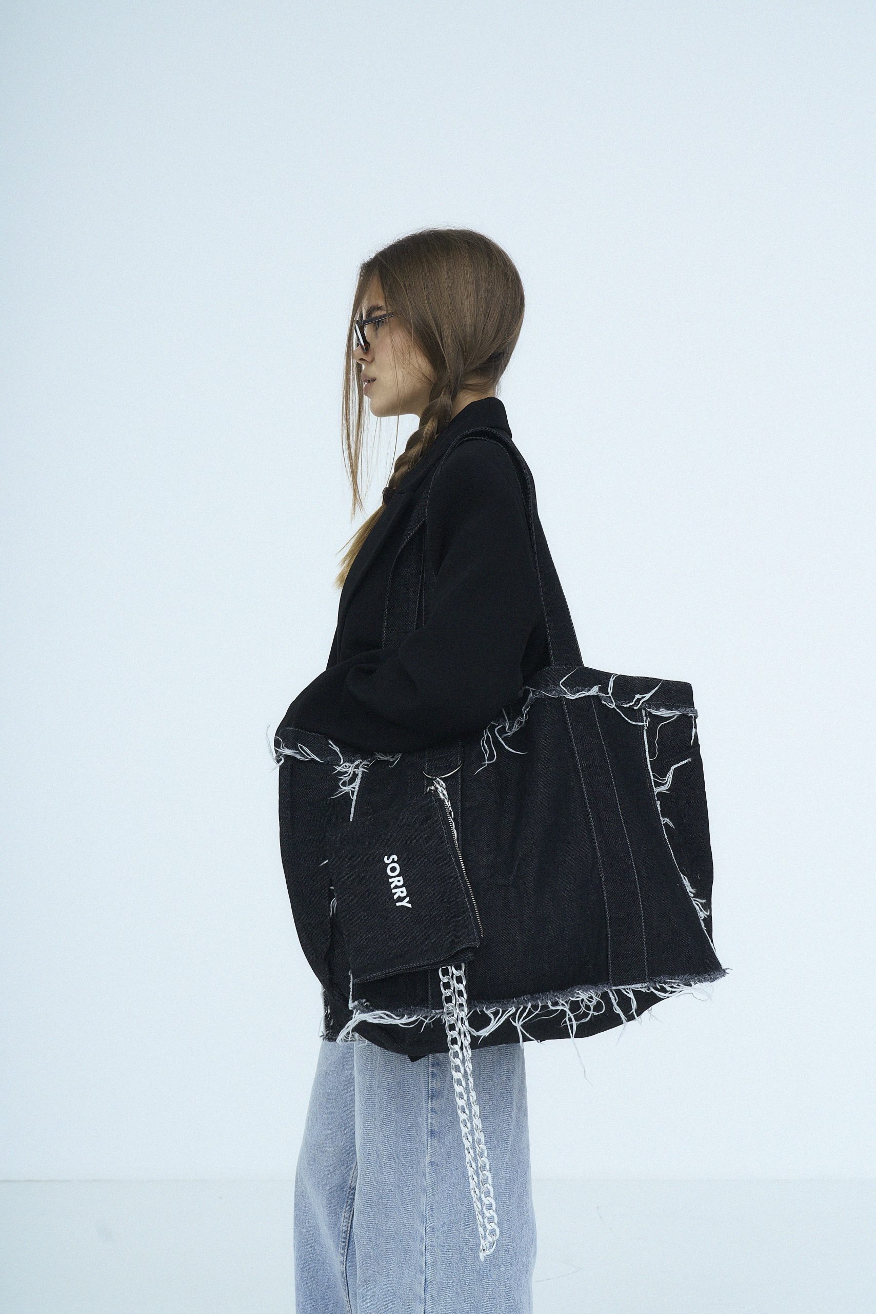 Джинсовий шопер з гаманцем sorry not sorry - Зображення 5