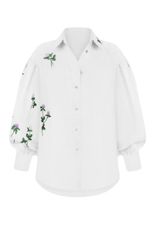 Сорочка з ручною вишивкою конюшини