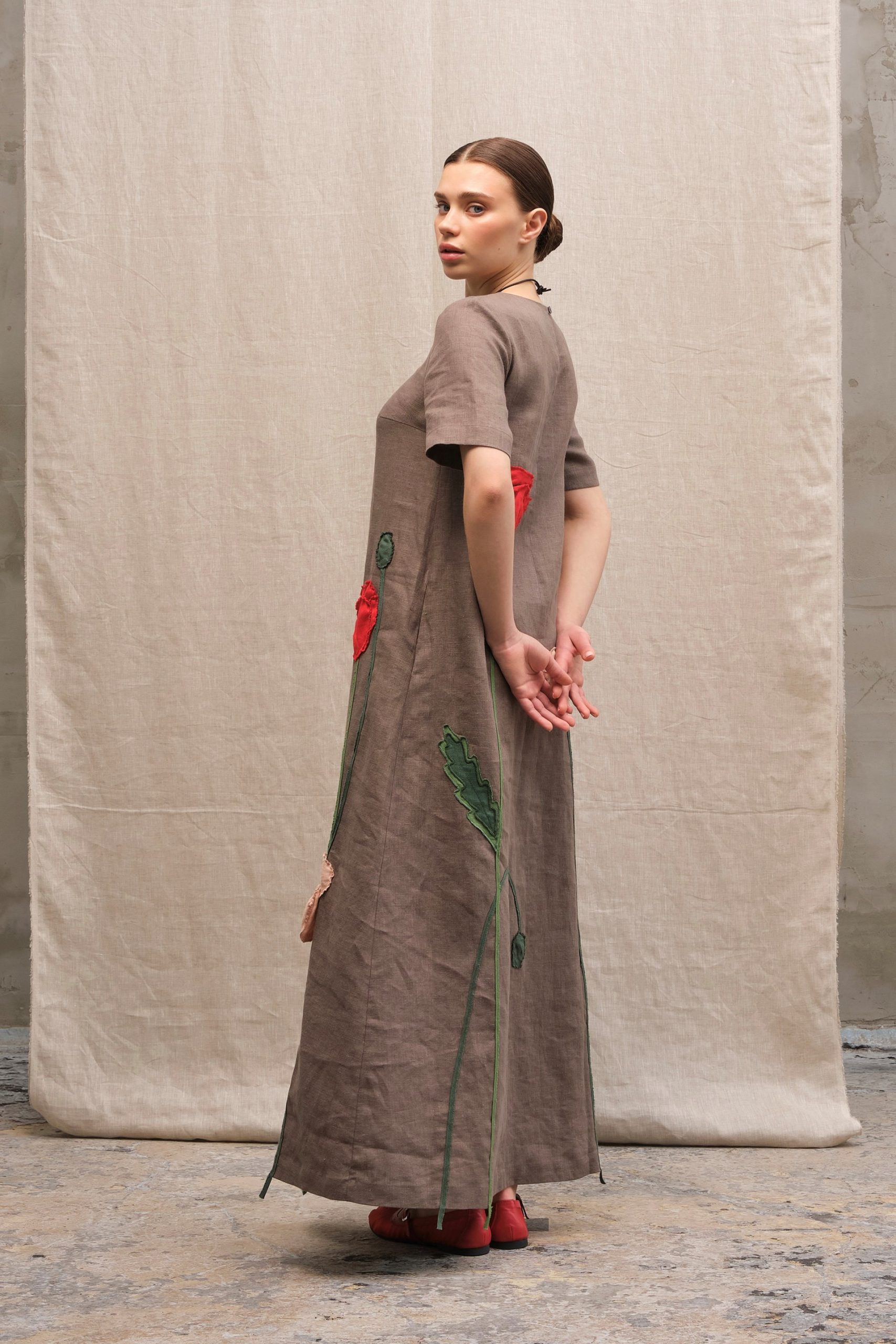 Сукня максі з аплікацією - Зображення 6