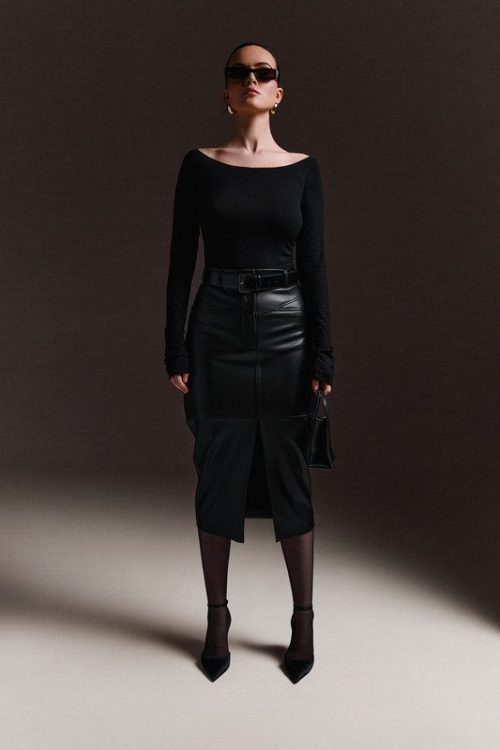 Спідниця з еко шкіри