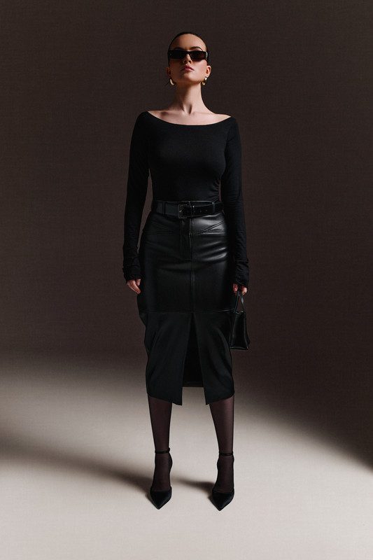 Спідниця з еко шкіри