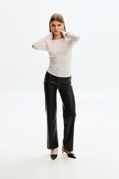 Штани з еко шкіри