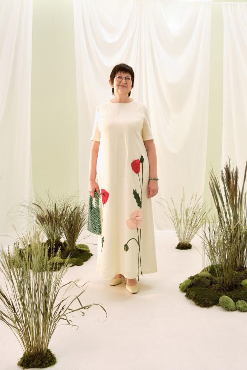 Сукня максі з аплікацією