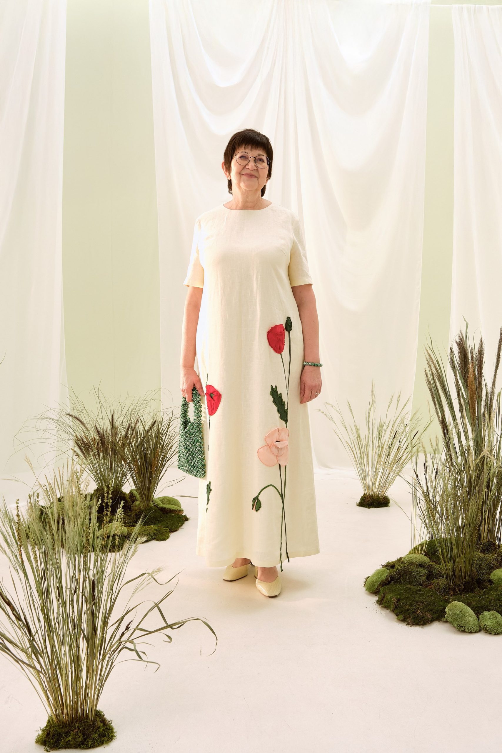 Сукня максі з аплікацією