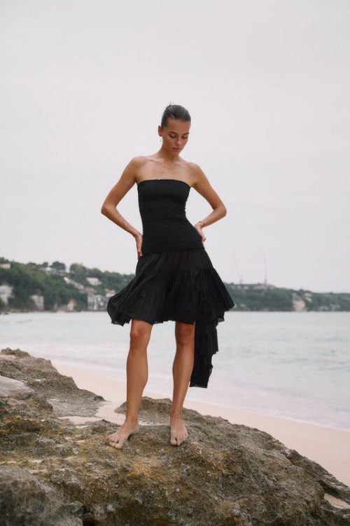 Сукня “Maira” з асиметричним кроєм чорна