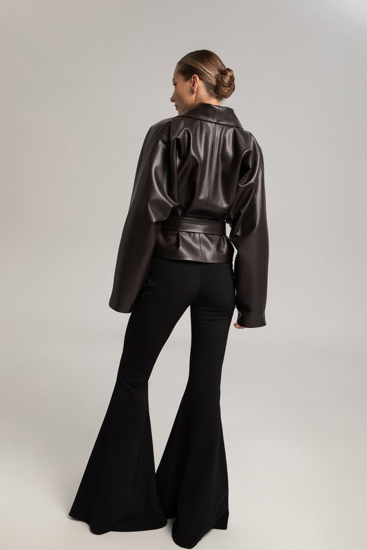 Укорочена куртка з екошкіри - Зображення 6