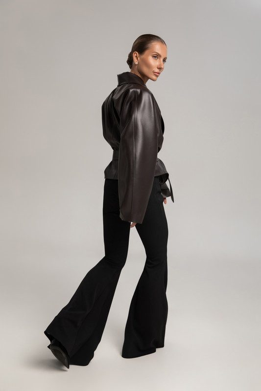 Укорочена куртка з екошкіри - Зображення 7