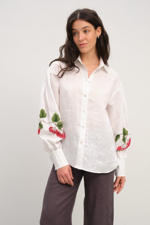 Сорочка з ручною вишивкою калини