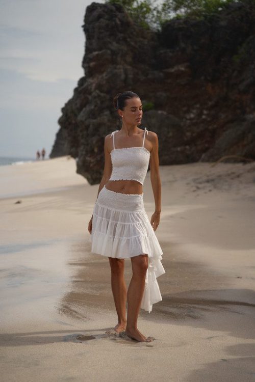 Асиметрична спідниця “Maira” біла