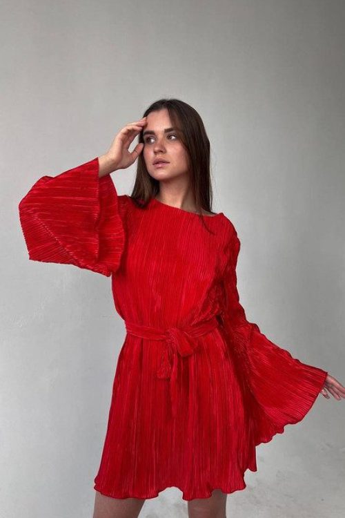 Сукня плісе (червона)