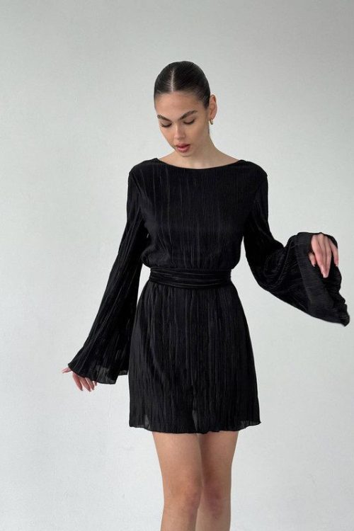 Сукня плісе (чорна)
