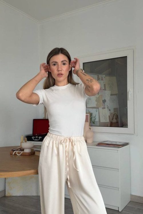 Приталена футболка (шампань)