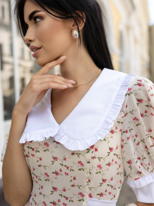 Floral Print Midi Dress - Зображення 4