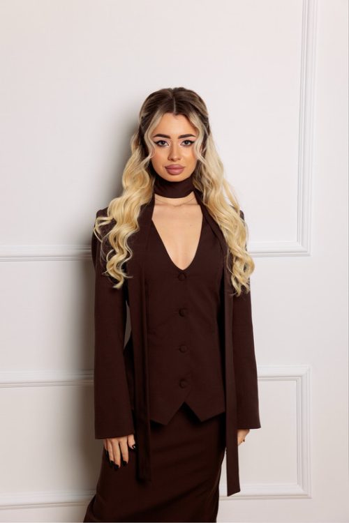 Коричневий костюм Chocolat Élégant